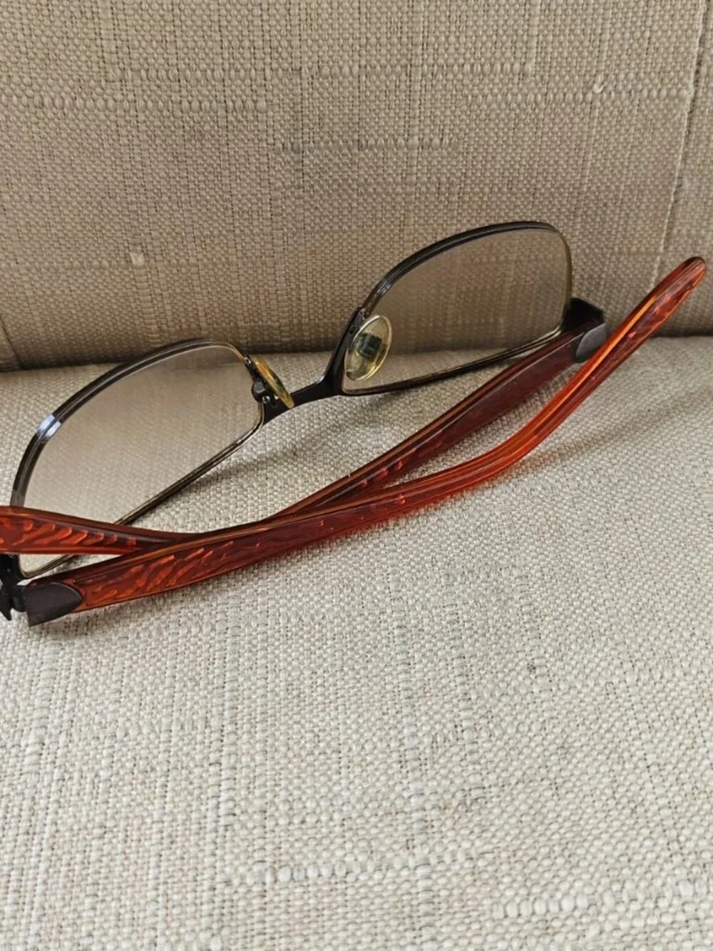 M Morel France Eyeglasses Frame Orange/Brown Tone Eyewear KAOLI 7493K Glasses